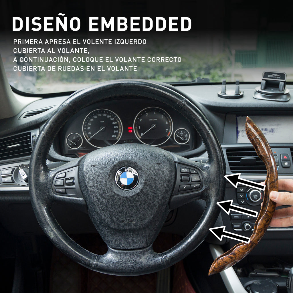 Universal Wood Grain Anti-Slip Car Steering Wheel Cover - BoLanAutoAccessories