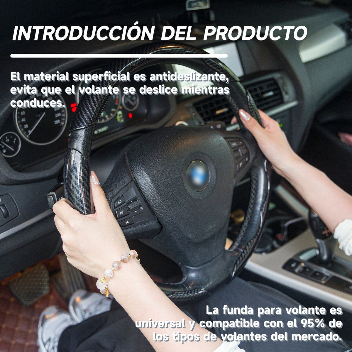 Carbon Fiber Non-Slip Steering Wheel Cover Universal Fit For All Vehicles - BoLanAutoAccessories