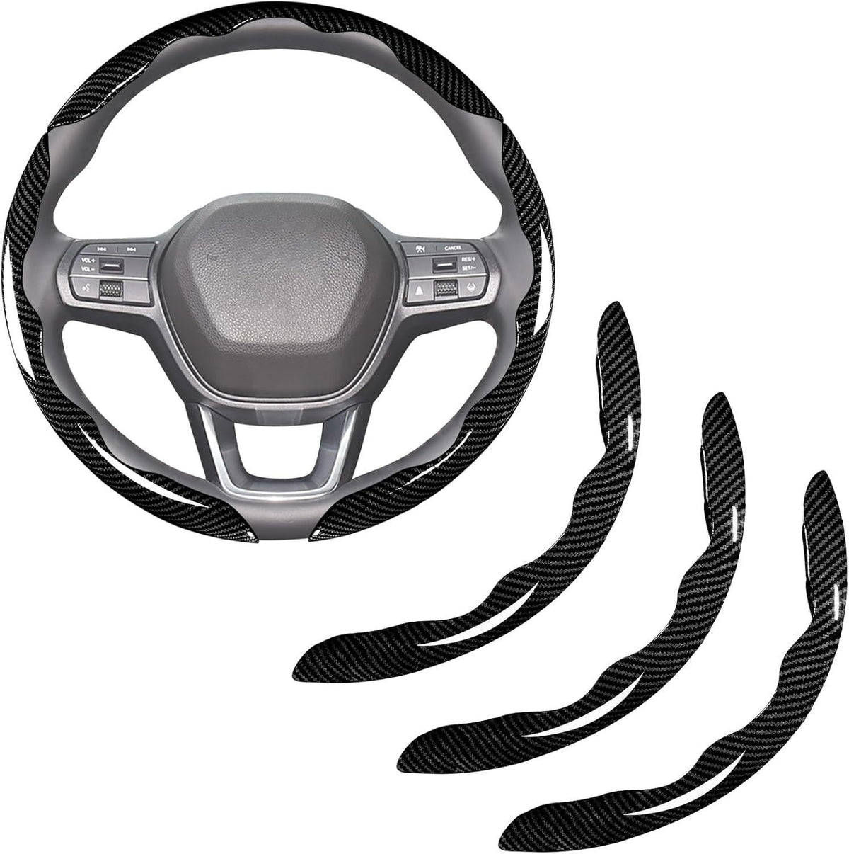 Carbon Fiber Non-Slip Steering Wheel Cover Universal Fit For All Vehicles - BoLanAutoAccessories