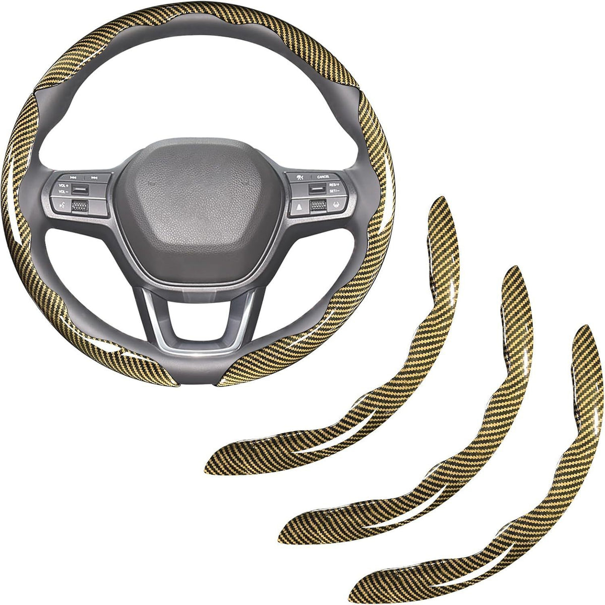 Carbon Fiber Non-Slip Steering Wheel Cover Universal Fit For All Vehicles - BoLanAutoAccessories