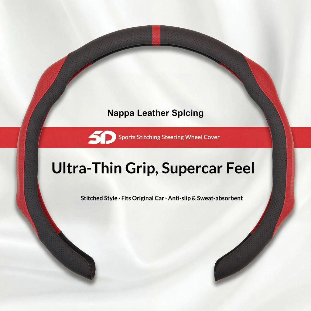9D Nappa Leather Anti-Slip Universal Steering Wheel Cover For D-Type - BoLanAutoAccessories
