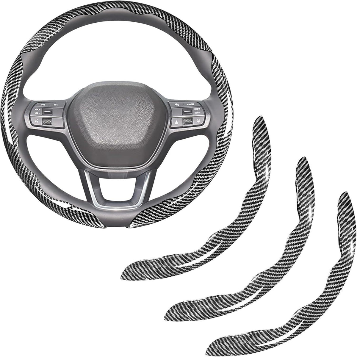 Carbon Fiber Non-Slip Steering Wheel Cover Universal Fit For All Vehicles - BoLanAutoAccessories