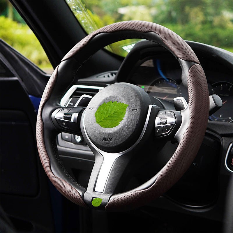 Nappa Leather Anti-Slip Universal Steering Wheel Cover - BoLanAutoAccessories