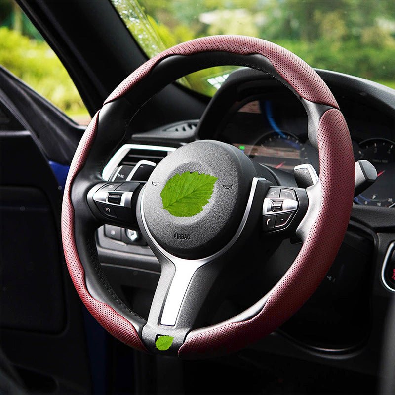 Nappa Leather Anti-Slip Universal Steering Wheel Cover - BoLanAutoAccessories