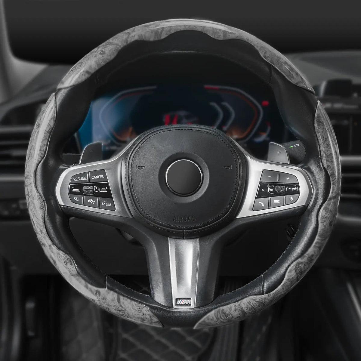 Premium Wood Grain Microfiber PU Steering Wheel Cover 3 Cutout Openings Anti-Slip Universal - BoLanAutoAccessories