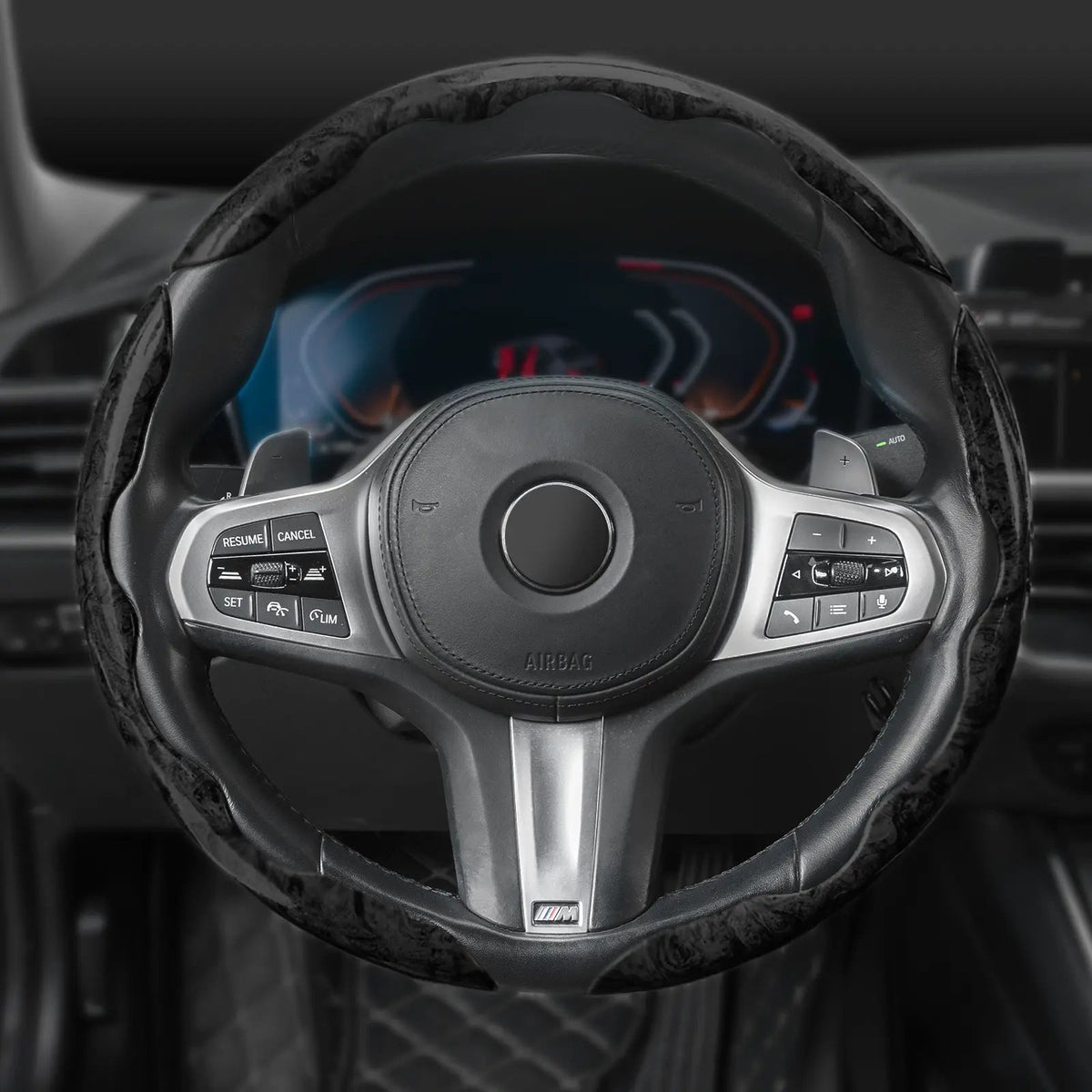 Premium Wood Grain Microfiber PU Steering Wheel Cover 3 Cutout Openings Anti-Slip Universal - BoLanAutoAccessories