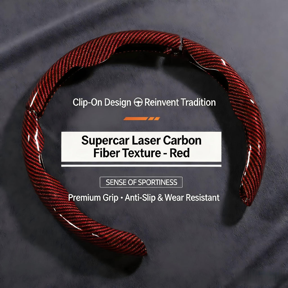 Universal 9D Carbon Fiber Steering Wheel Cover Non-Slip Car Interior Accessory - BoLanAutoAccessories