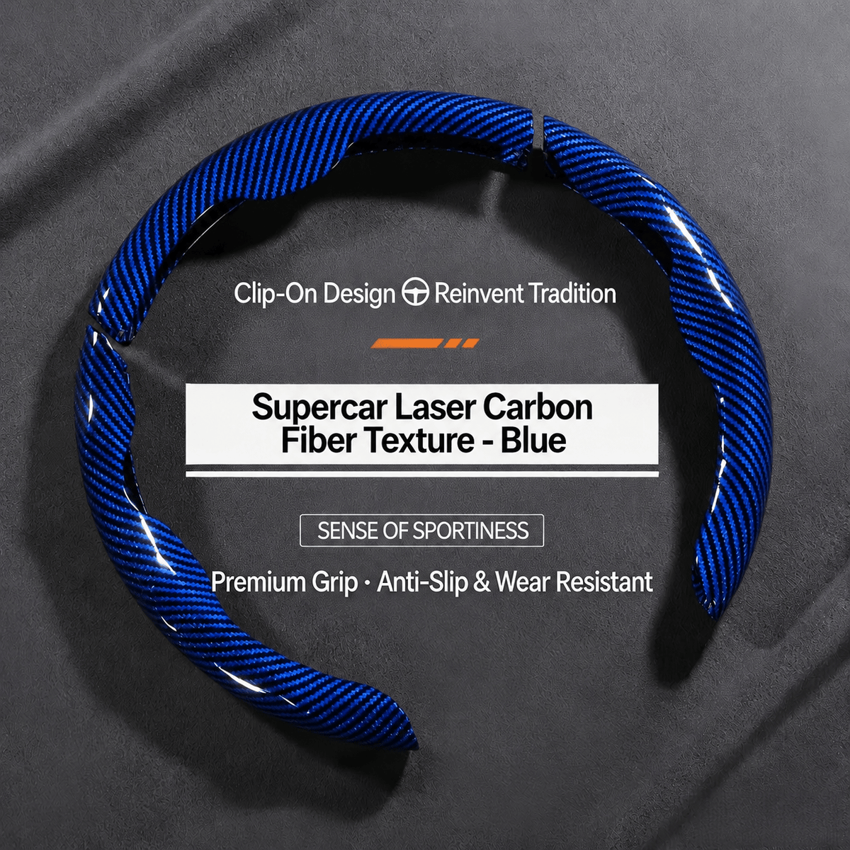Universal 9D Carbon Fiber Steering Wheel Cover Non-Slip Car Interior Accessory - BoLanAutoAccessories