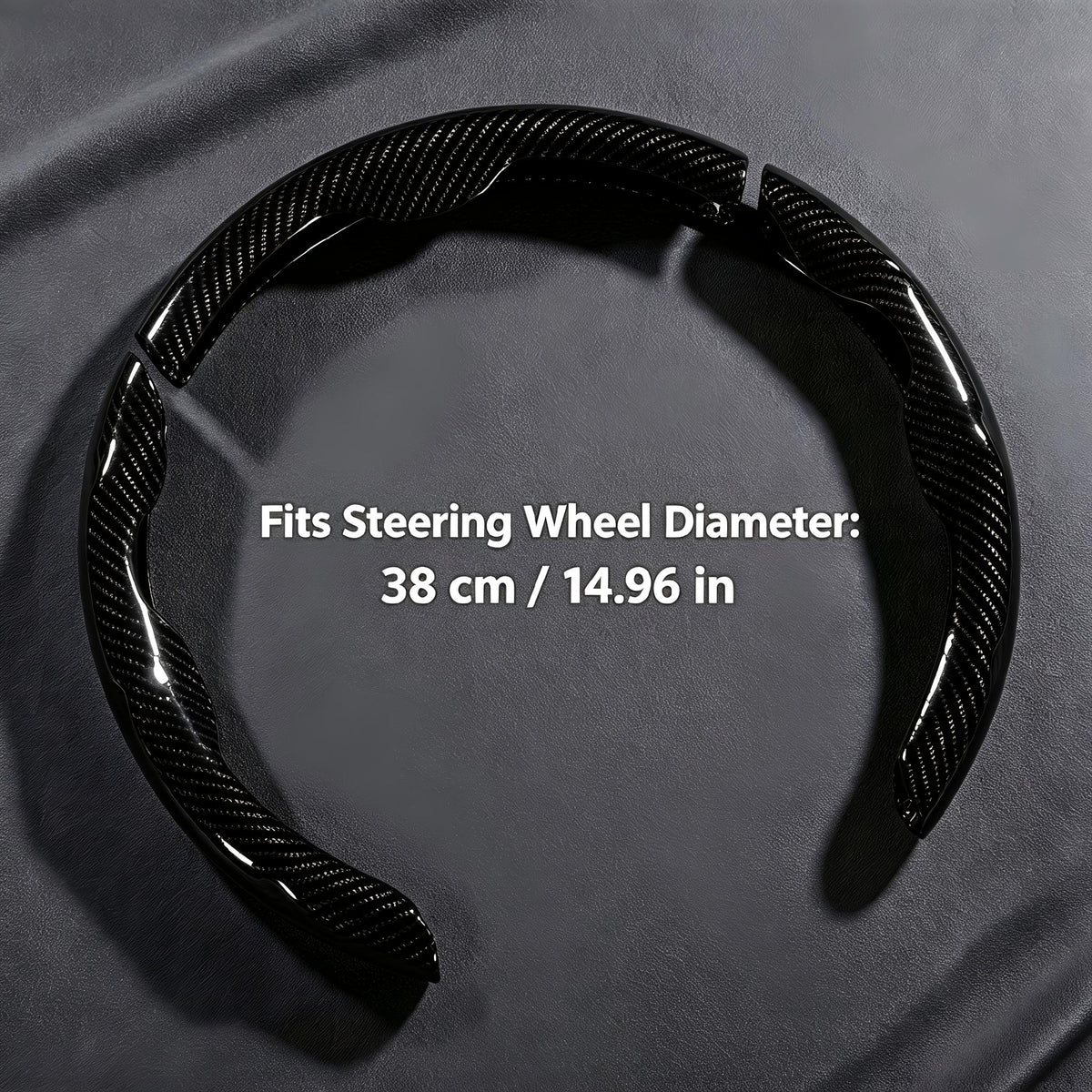 Universal 9D Carbon Fiber Steering Wheel Cover Non-Slip Car Interior Accessory - BoLanAutoAccessories