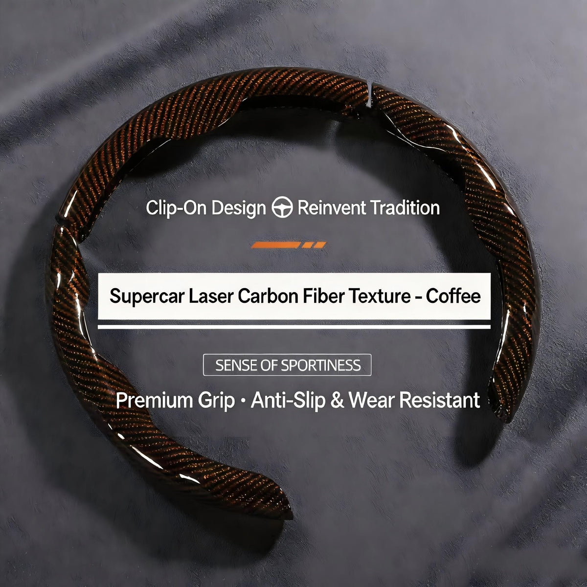 Universal 9D Carbon Fiber Steering Wheel Cover Non-Slip Car Interior Accessory - BoLanAutoAccessories