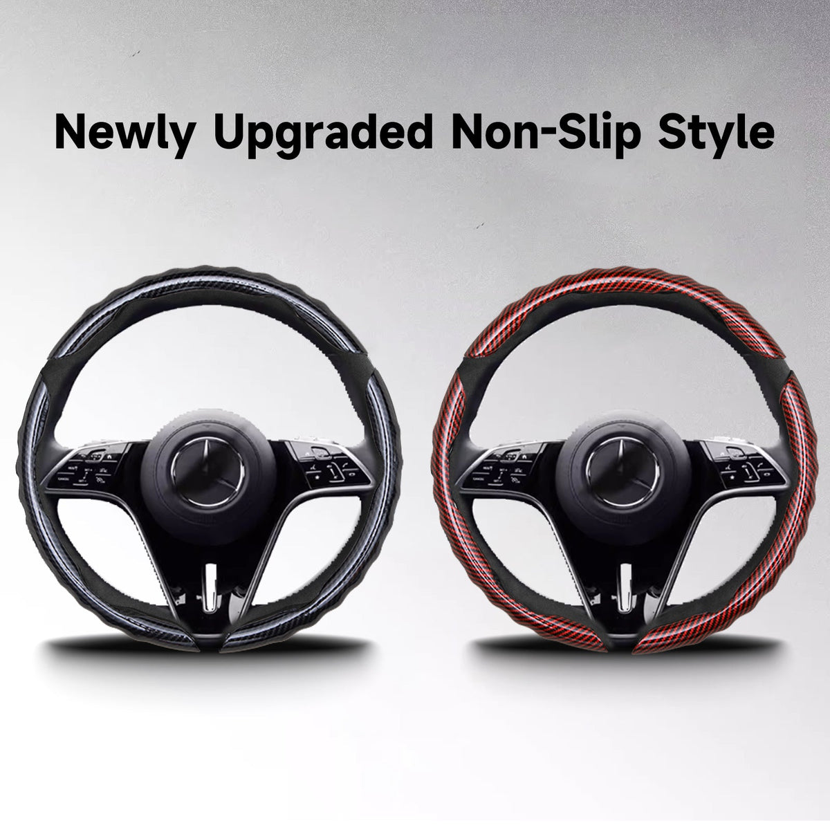 Wavy Grip Steering Wheel Cover Anti-slip Sport Protector - BoLanAutoAccessories